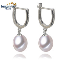 Natural Korean Pearl Earring AAA 8-9mm Drop Beautiful Freshwater Pearl Earring